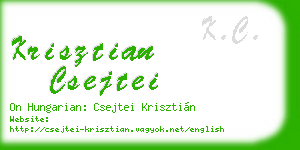 krisztian csejtei business card